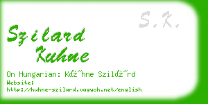 szilard kuhne business card